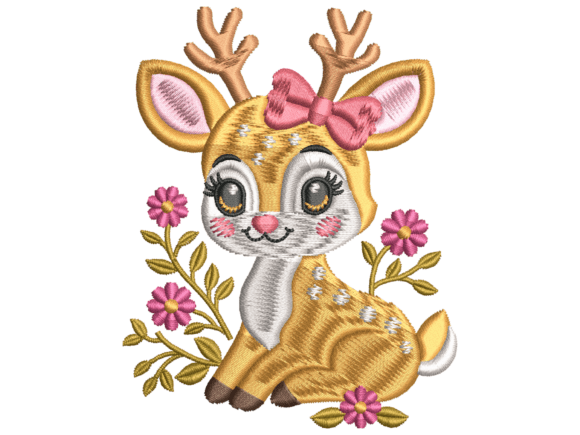 Cute Floral Baby Deer Embroidery: A Designer’s Review