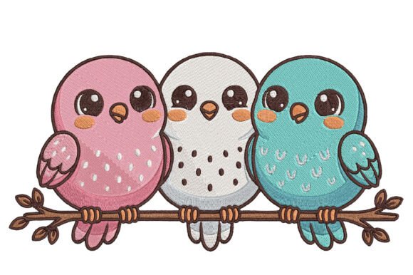 Cute Kawaii Birds Embroidery Design Review
