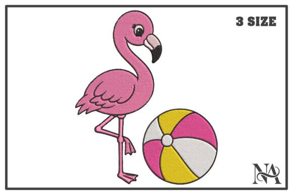 Flamingo Beach Ball Embroidery Design Review