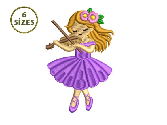 Review: Ballerina Girl Violin Embroidery for Apparel