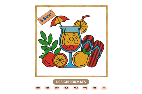 Review: Beach Drink Flip Flop Embroidery File