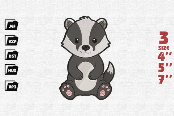 Review: Cute Badger Embroidery Design for Business