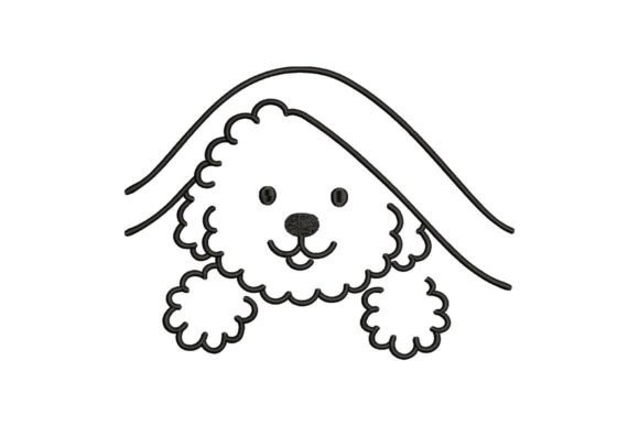 Review: Cute Poodle Peeking Embroidery for Boutique Sweatshirts