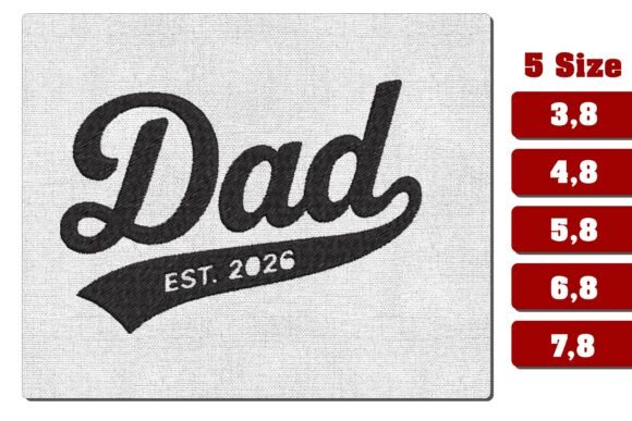 Review: Dad Est 2026 Retro Script Embroidery