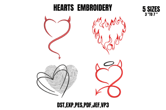 Review: Heart Embroidery 4-Design Bundle Art