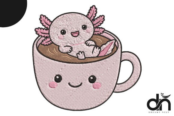 Review: Kawaii Axolotl Cocoa Mug Embroidery