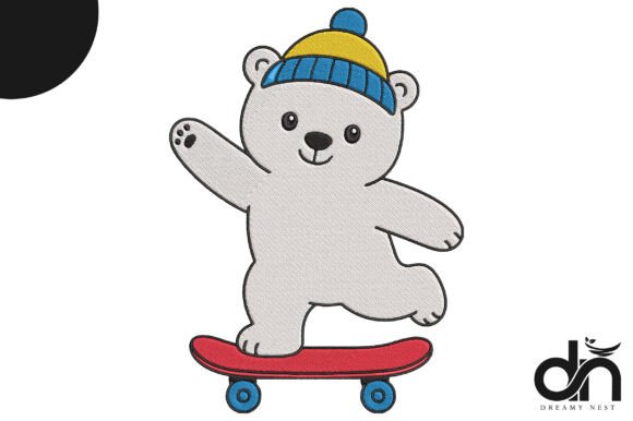 Review: Skateboarding Polar Bear Embroidery Design