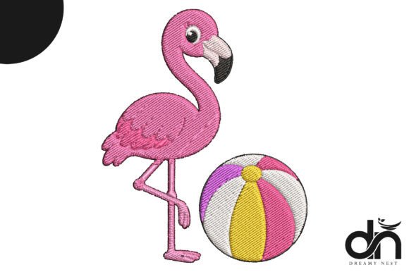 Reviewing Pink Flamingo Beach Ball Embroidery