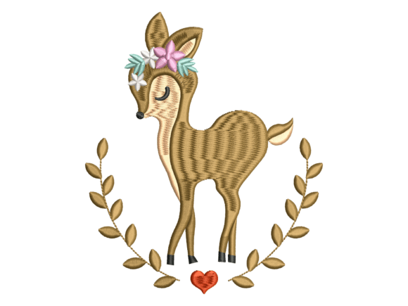 Reviewing the Floral Cute Deer Embroidery Design